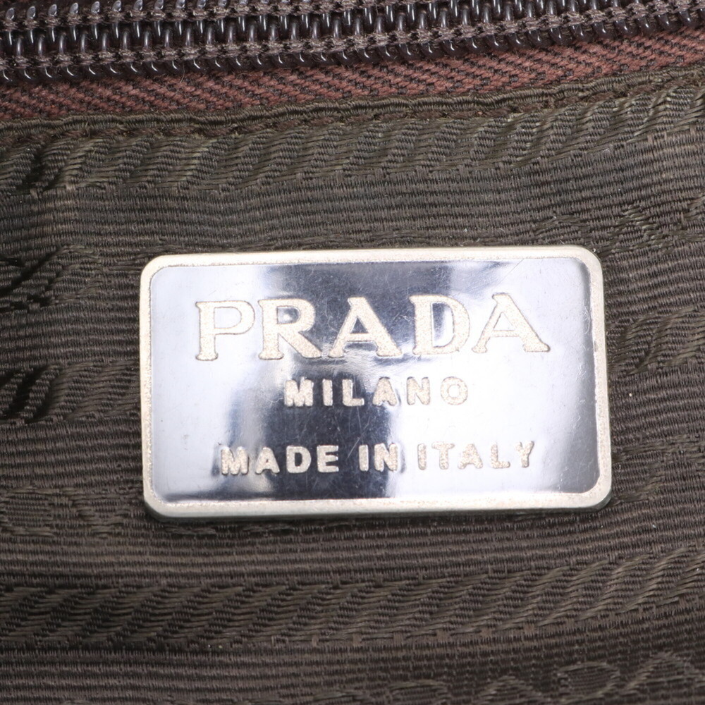 Prada Tessuto Nylon Triangle Logo Leather Backpack for Women - Picture 10 of 11